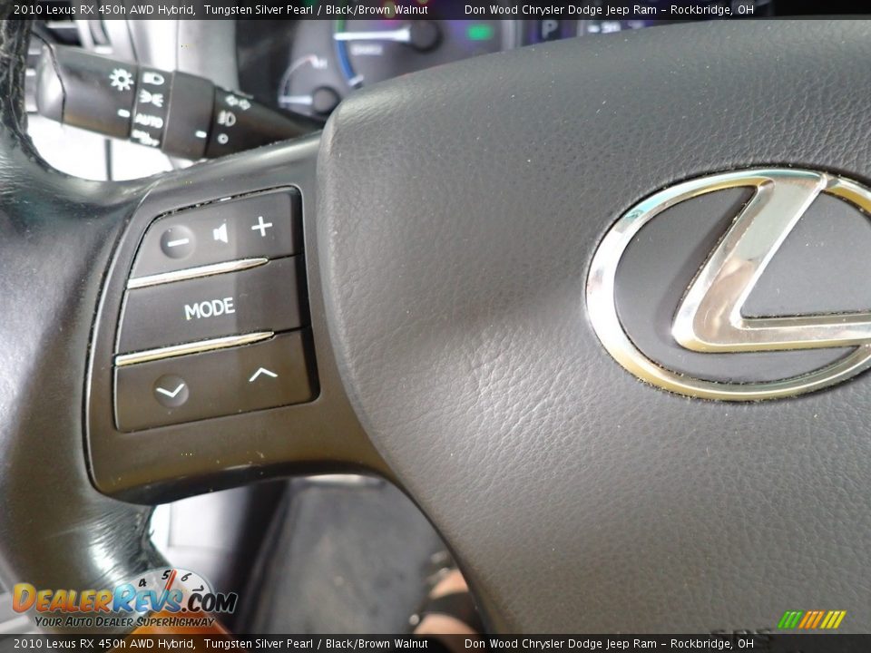 2010 Lexus RX 450h AWD Hybrid Tungsten Silver Pearl / Black/Brown Walnut Photo #20