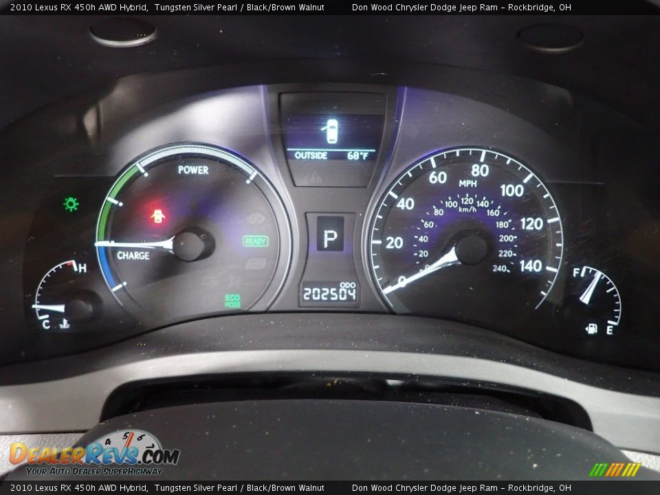 2010 Lexus RX 450h AWD Hybrid Tungsten Silver Pearl / Black/Brown Walnut Photo #22