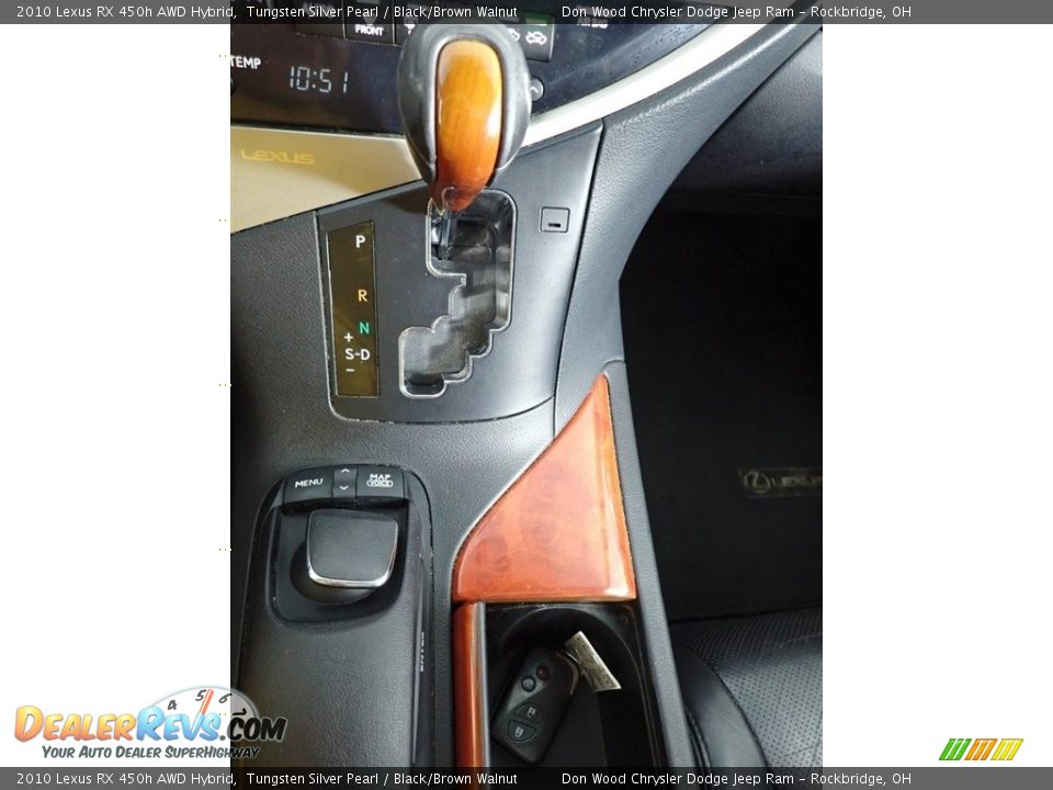 2010 Lexus RX 450h AWD Hybrid Tungsten Silver Pearl / Black/Brown Walnut Photo #24