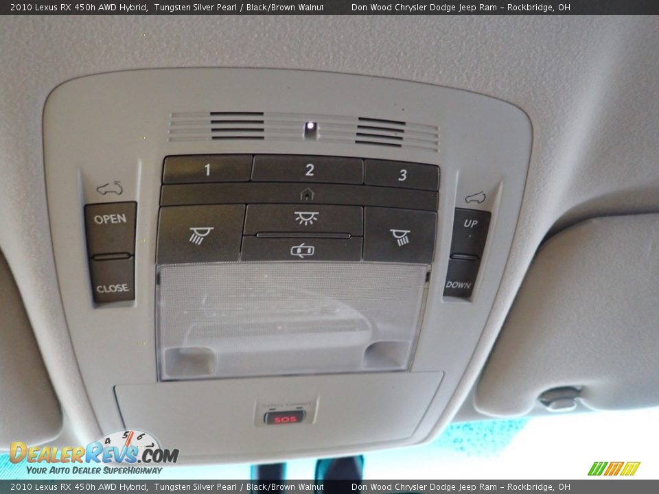 2010 Lexus RX 450h AWD Hybrid Tungsten Silver Pearl / Black/Brown Walnut Photo #27