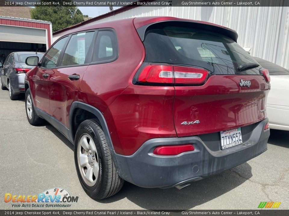2014 Jeep Cherokee Sport 4x4 Deep Cherry Red Crystal Pearl / Iceland - Black/Iceland Gray Photo #4