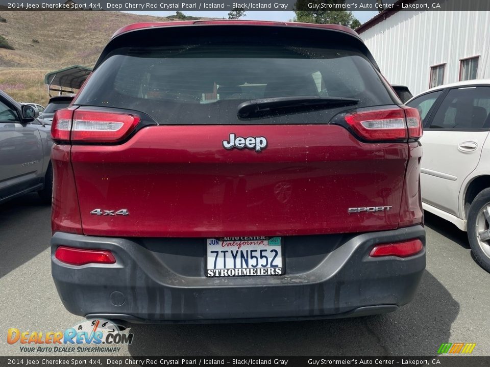2014 Jeep Cherokee Sport 4x4 Deep Cherry Red Crystal Pearl / Iceland - Black/Iceland Gray Photo #5