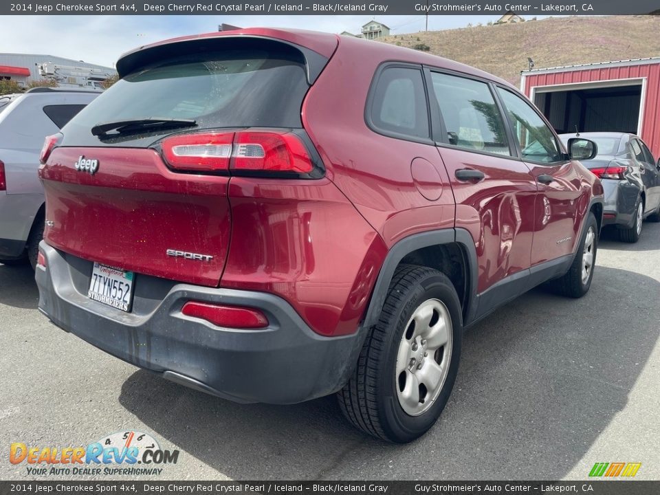 2014 Jeep Cherokee Sport 4x4 Deep Cherry Red Crystal Pearl / Iceland - Black/Iceland Gray Photo #6