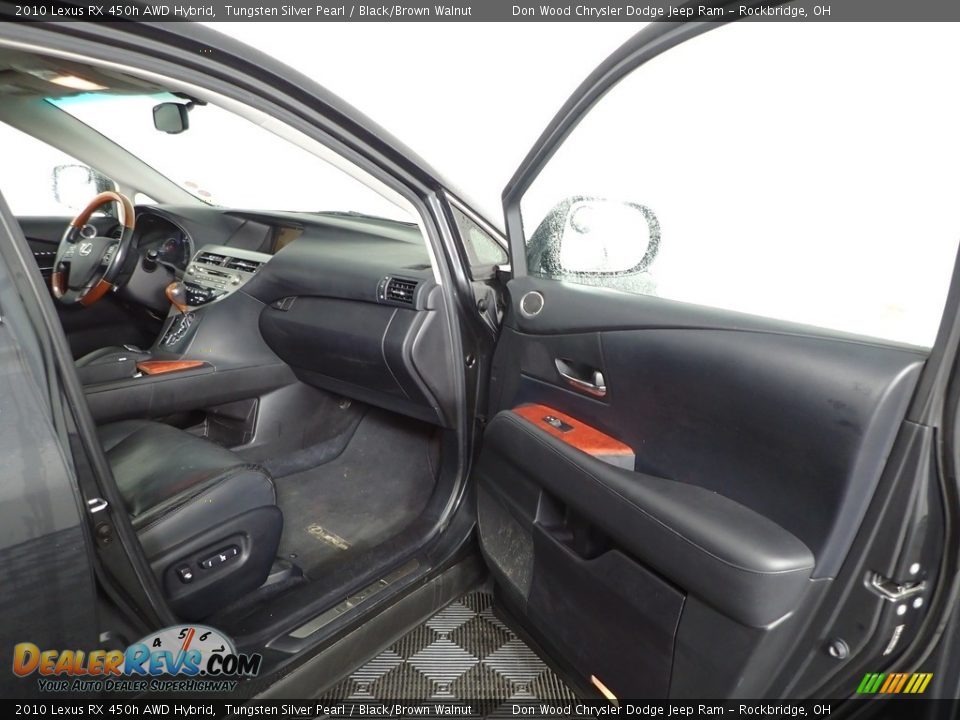 2010 Lexus RX 450h AWD Hybrid Tungsten Silver Pearl / Black/Brown Walnut Photo #32