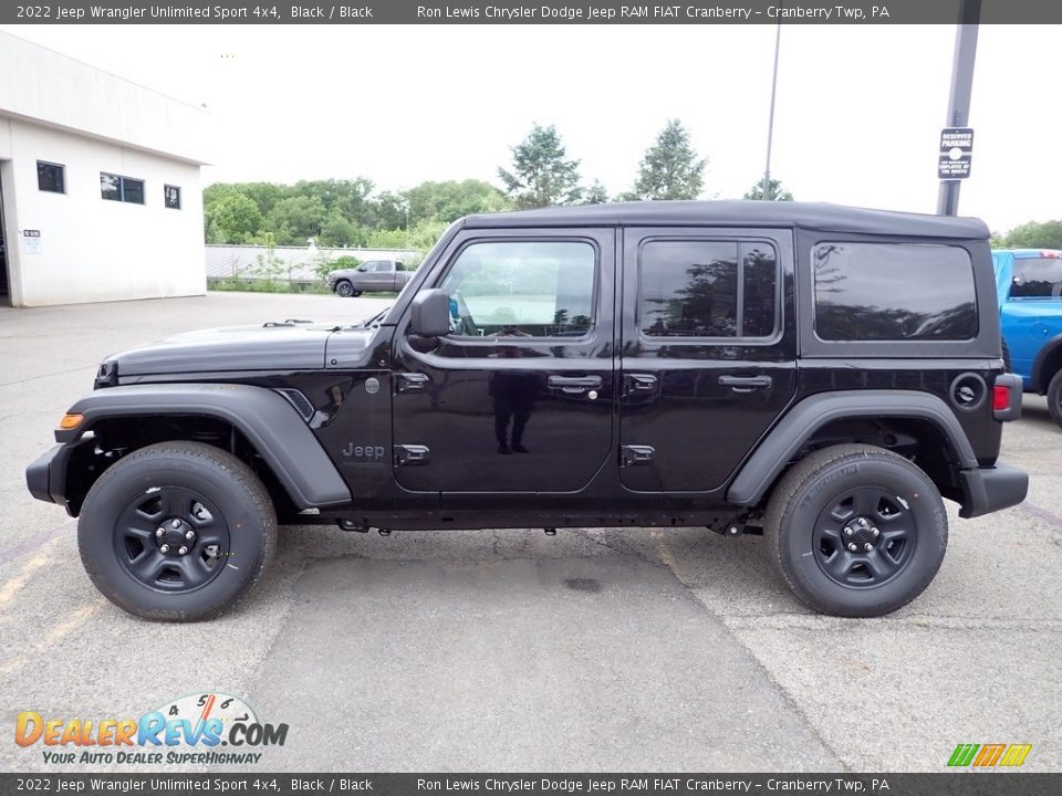 2022 Jeep Wrangler Unlimited Sport 4x4 Black / Black Photo #2