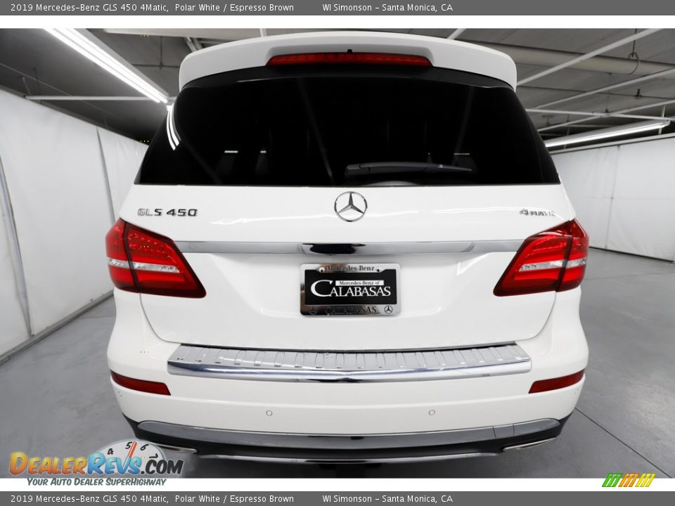 2019 Mercedes-Benz GLS 450 4Matic Polar White / Espresso Brown Photo #7