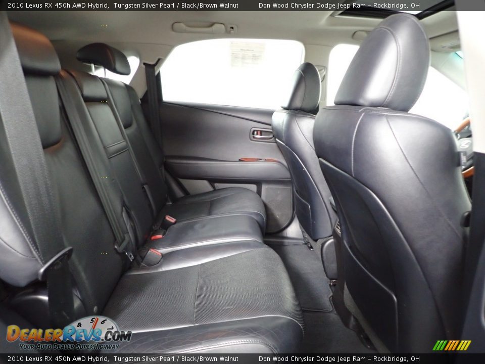 2010 Lexus RX 450h AWD Hybrid Tungsten Silver Pearl / Black/Brown Walnut Photo #36