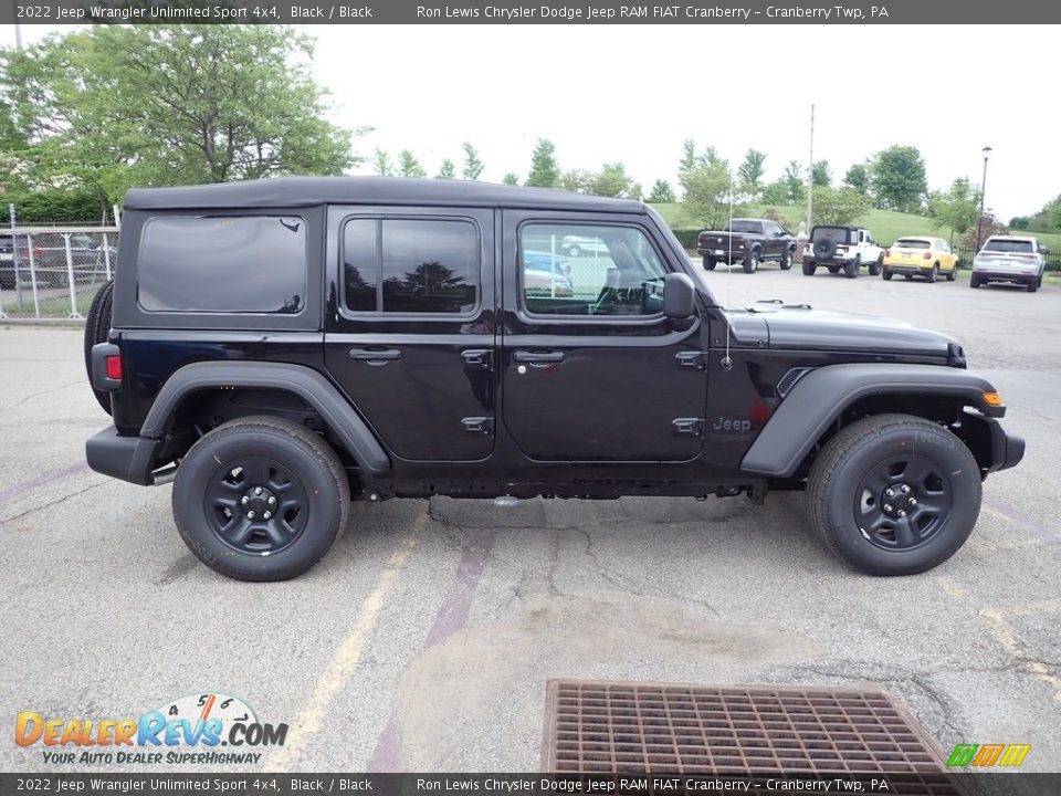 2022 Jeep Wrangler Unlimited Sport 4x4 Black / Black Photo #6