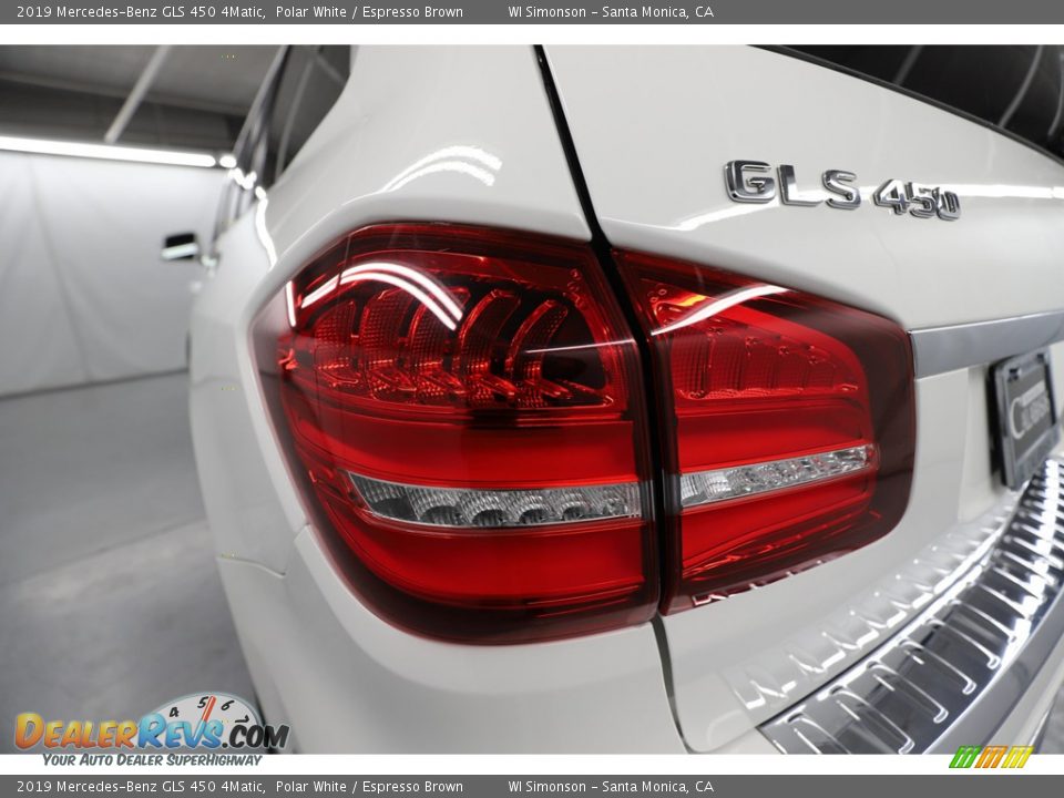 2019 Mercedes-Benz GLS 450 4Matic Polar White / Espresso Brown Photo #12