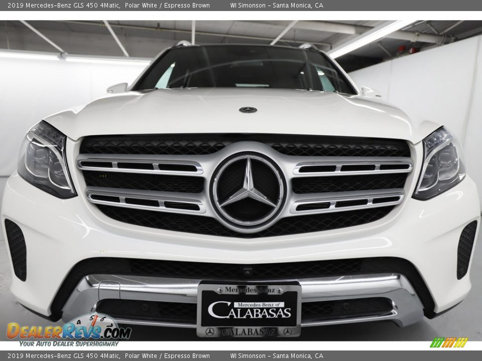 2019 Mercedes-Benz GLS 450 4Matic Polar White / Espresso Brown Photo #16