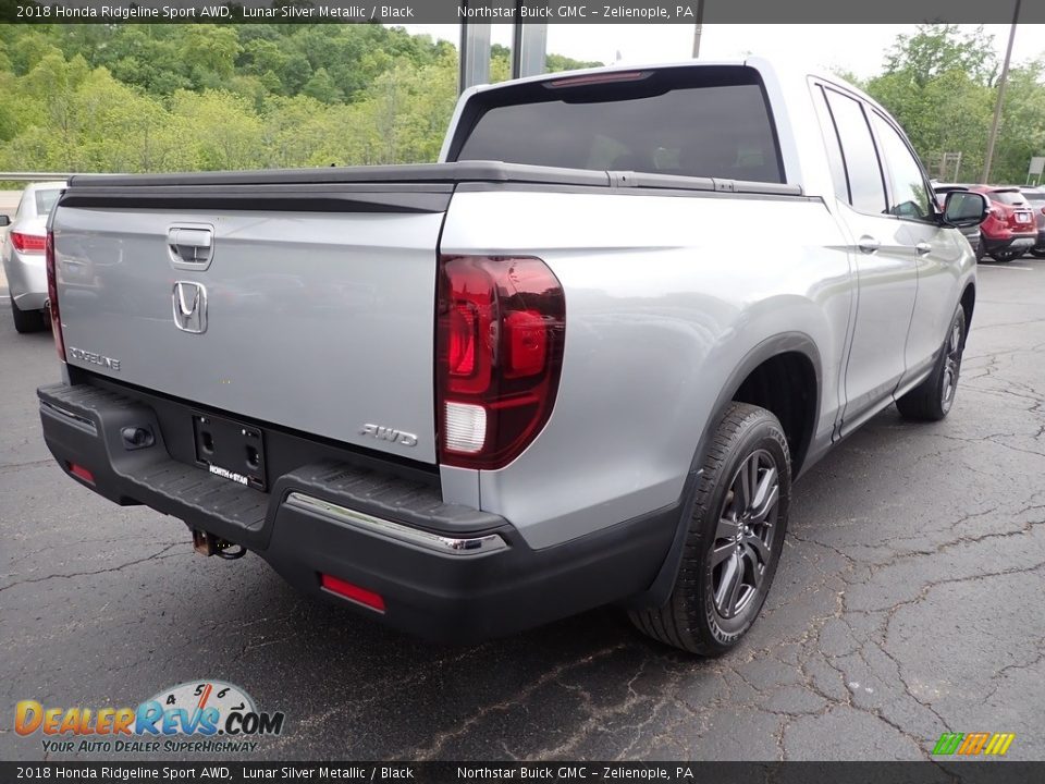 2018 Honda Ridgeline Sport AWD Lunar Silver Metallic / Black Photo #6