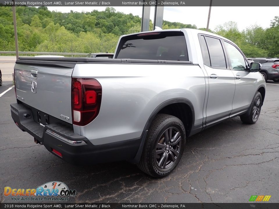 2018 Honda Ridgeline Sport AWD Lunar Silver Metallic / Black Photo #7