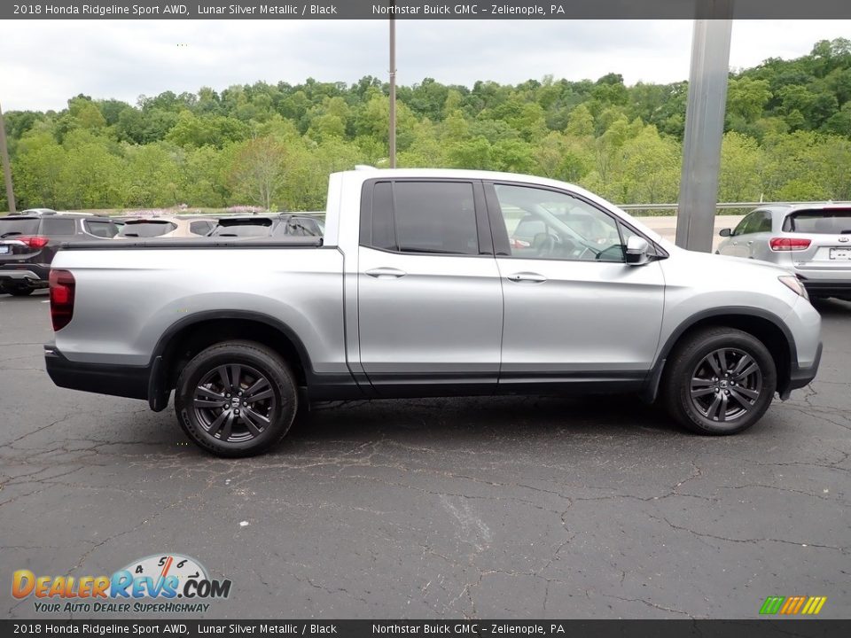 Lunar Silver Metallic 2018 Honda Ridgeline Sport AWD Photo #8