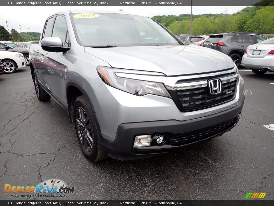 2018 Honda Ridgeline Sport AWD Lunar Silver Metallic / Black Photo #10