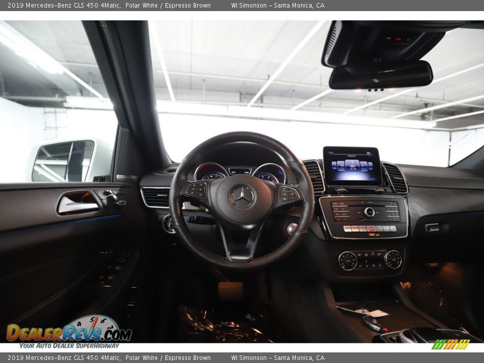 2019 Mercedes-Benz GLS 450 4Matic Polar White / Espresso Brown Photo #24