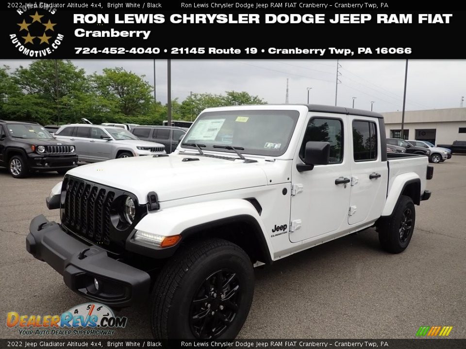 2022 Jeep Gladiator Altitude 4x4 Bright White / Black Photo #1