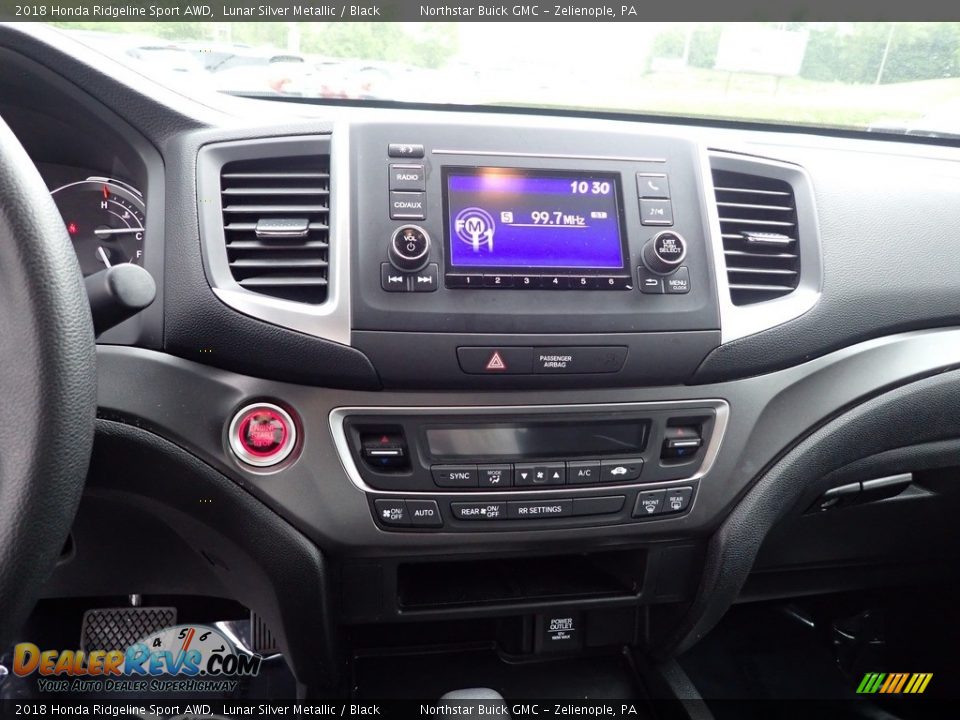 2018 Honda Ridgeline Sport AWD Lunar Silver Metallic / Black Photo #24