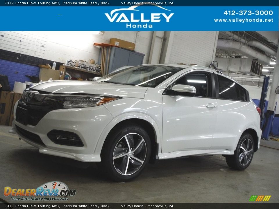 2019 Honda HR-V Touring AWD Platinum White Pearl / Black Photo #1