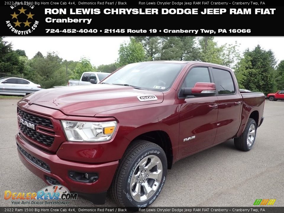 2022 Ram 1500 Big Horn Crew Cab 4x4 Delmonico Red Pearl / Black Photo #1