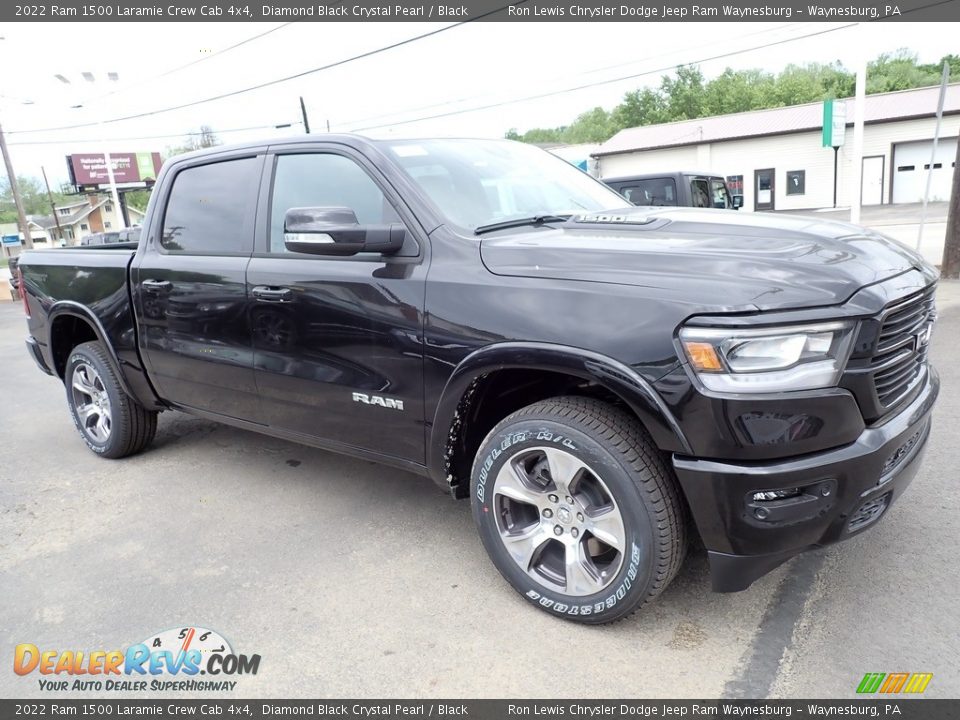 2022 Ram 1500 Laramie Crew Cab 4x4 Diamond Black Crystal Pearl / Black Photo #8