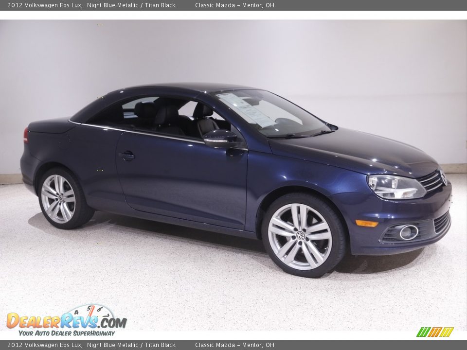 2012 Volkswagen Eos Lux Night Blue Metallic / Titan Black Photo #2