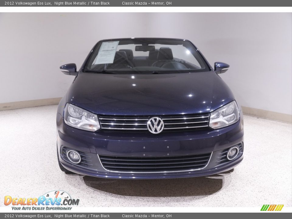 2012 Volkswagen Eos Lux Night Blue Metallic / Titan Black Photo #3