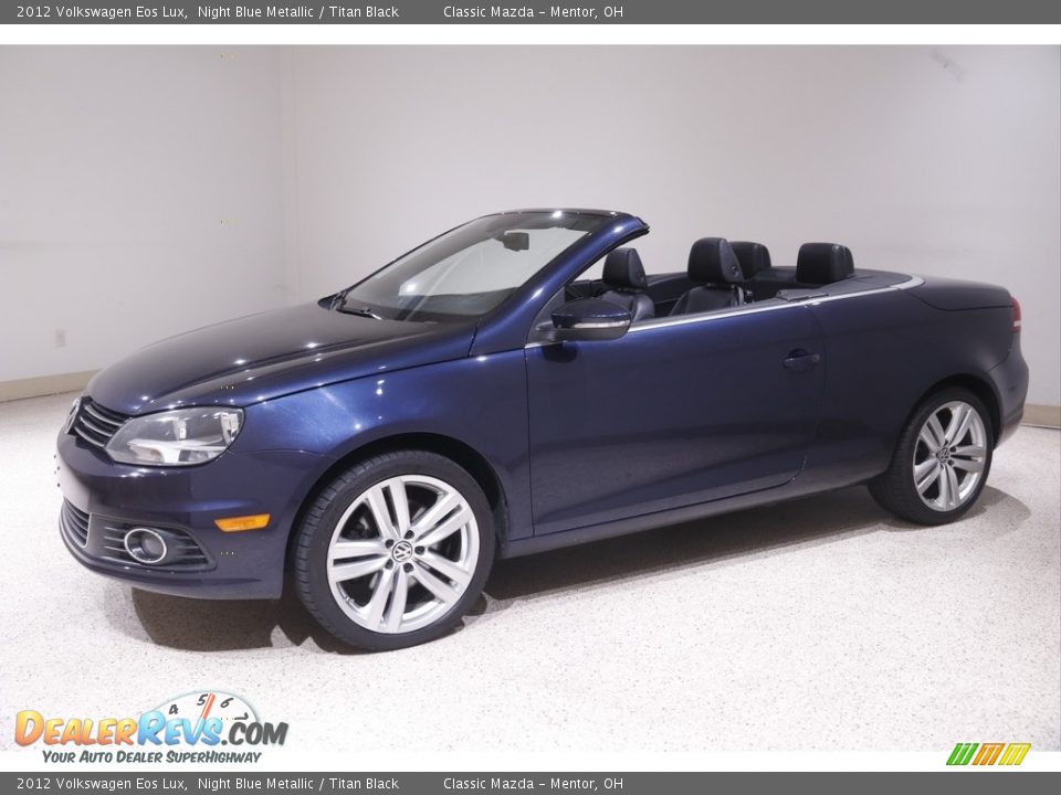 2012 Volkswagen Eos Lux Night Blue Metallic / Titan Black Photo #4