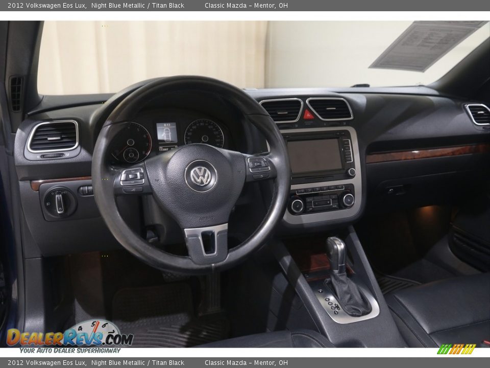 2012 Volkswagen Eos Lux Night Blue Metallic / Titan Black Photo #7