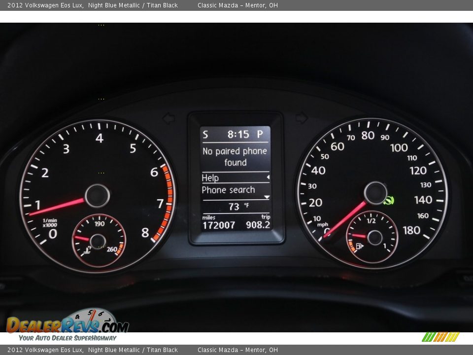 2012 Volkswagen Eos Lux Night Blue Metallic / Titan Black Photo #9