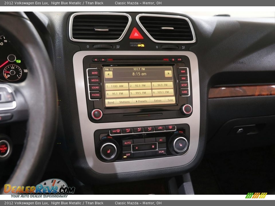 2012 Volkswagen Eos Lux Night Blue Metallic / Titan Black Photo #10