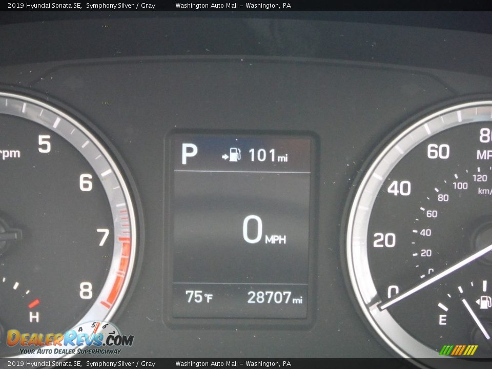 2019 Hyundai Sonata SE Symphony Silver / Gray Photo #28