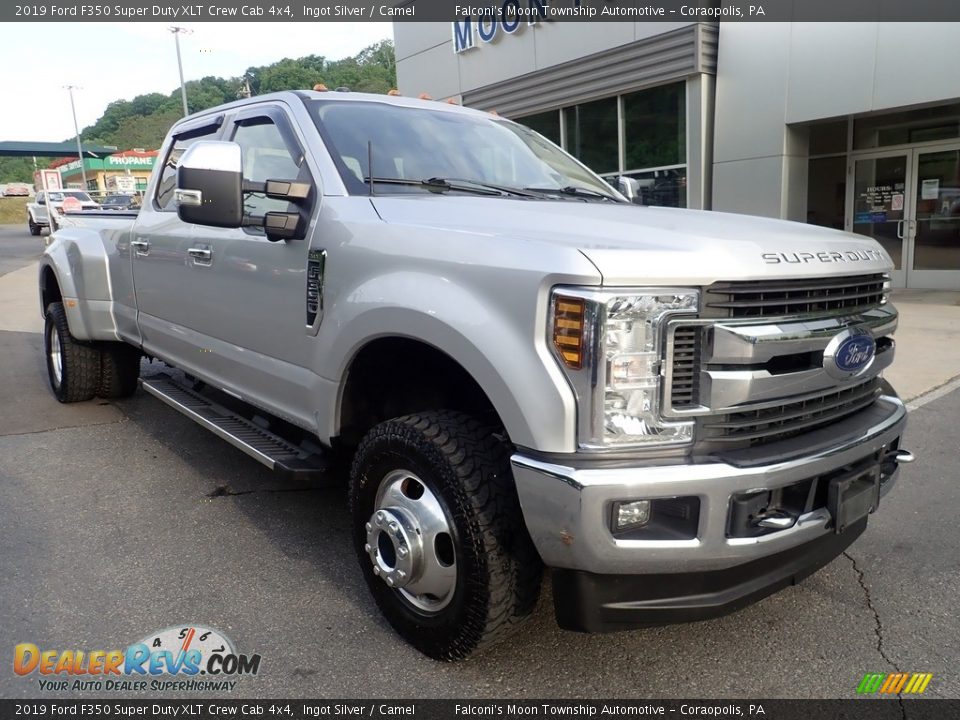 2019 Ford F350 Super Duty XLT Crew Cab 4x4 Ingot Silver / Camel Photo #8