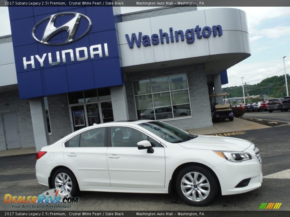 2017 Subaru Legacy 2.5i Premium Crystal White Pearl / Slate Black Photo #2