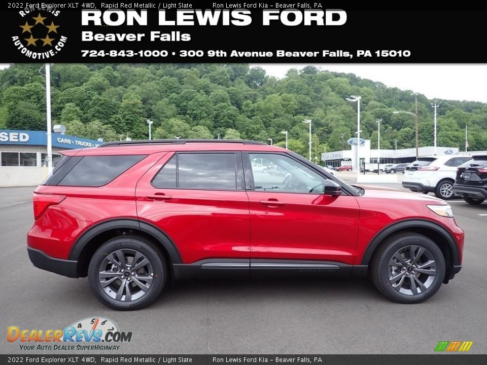 2022 Ford Explorer XLT 4WD Rapid Red Metallic / Light Slate Photo #1