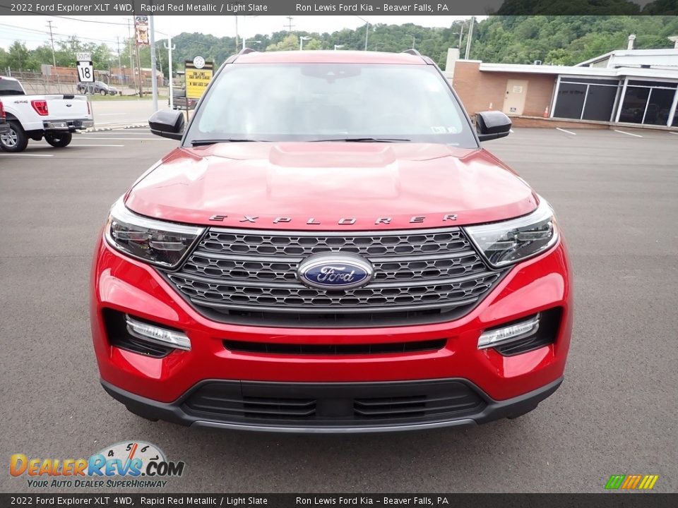 2022 Ford Explorer XLT 4WD Rapid Red Metallic / Light Slate Photo #3