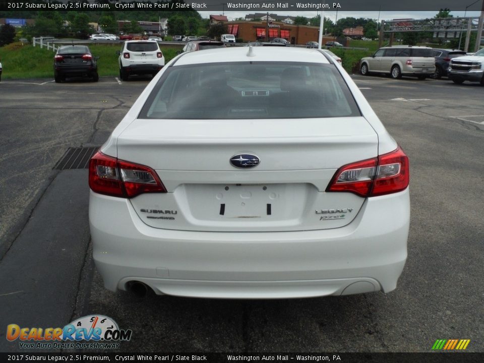 2017 Subaru Legacy 2.5i Premium Crystal White Pearl / Slate Black Photo #9