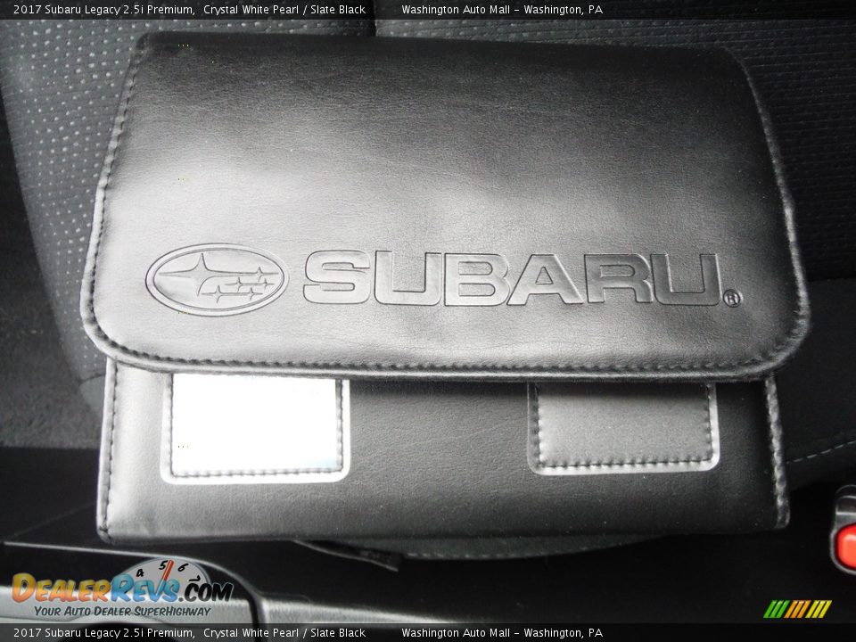 2017 Subaru Legacy 2.5i Premium Crystal White Pearl / Slate Black Photo #27