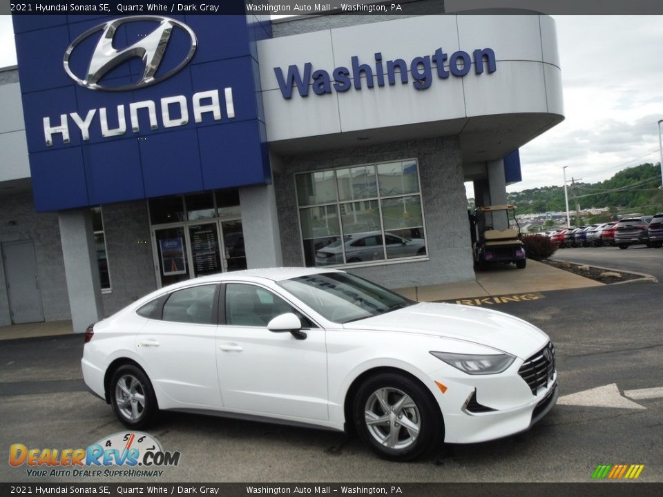 2021 Hyundai Sonata SE Quartz White / Dark Gray Photo #2