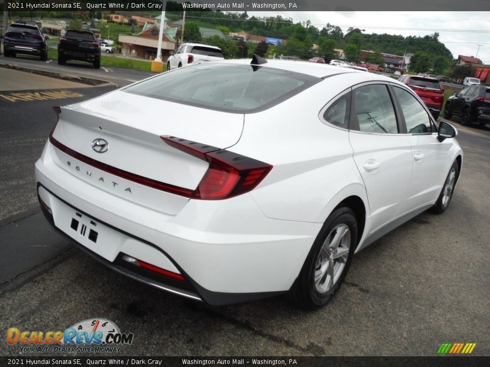 2021 Hyundai Sonata SE Quartz White / Dark Gray Photo #9