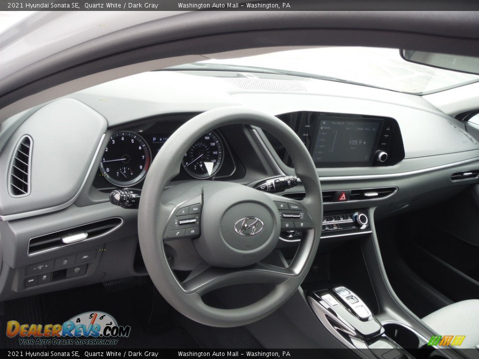 2021 Hyundai Sonata SE Quartz White / Dark Gray Photo #10
