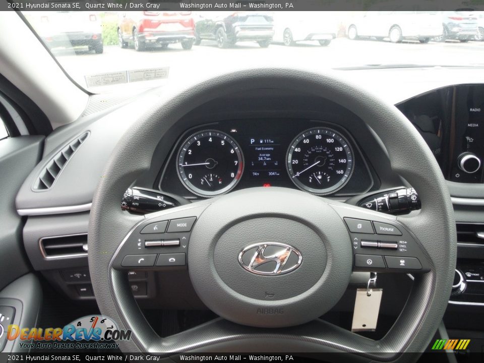 2021 Hyundai Sonata SE Quartz White / Dark Gray Photo #19
