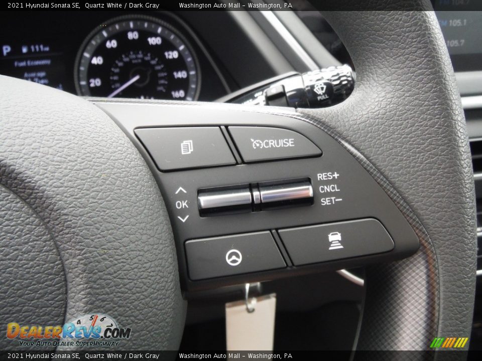 2021 Hyundai Sonata SE Quartz White / Dark Gray Photo #21