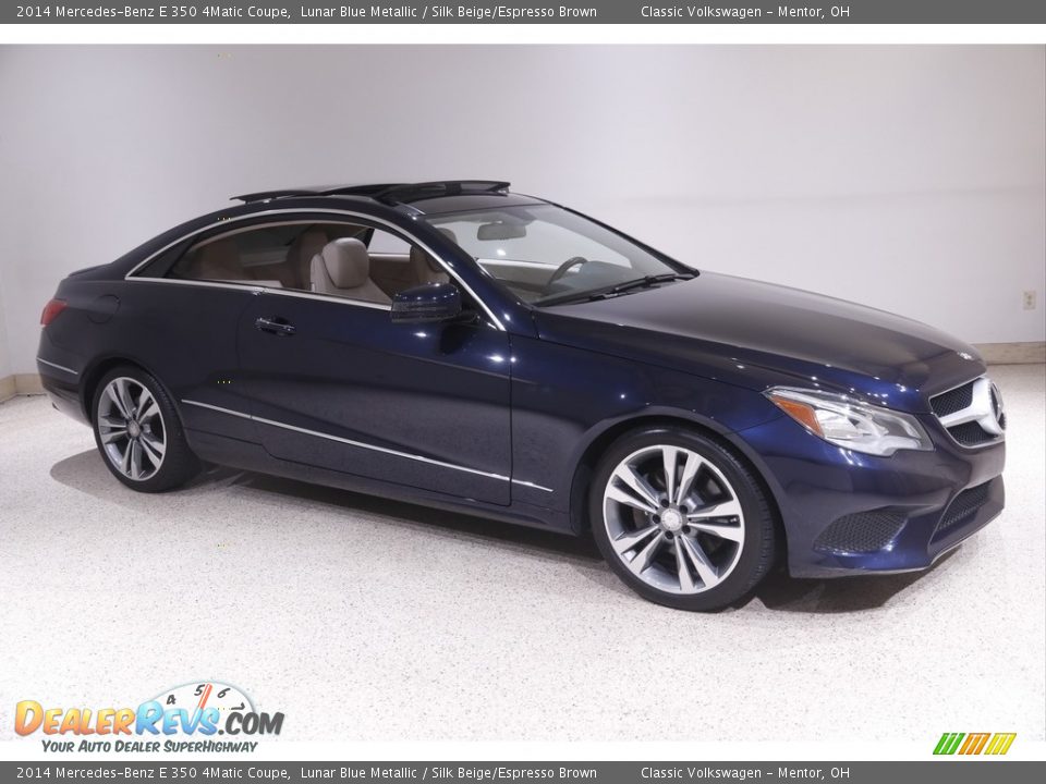 Lunar Blue Metallic 2014 Mercedes-Benz E 350 4Matic Coupe Photo #1