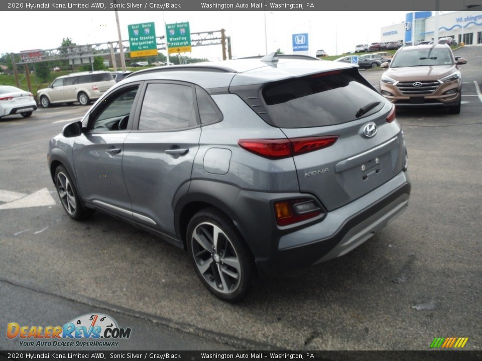 2020 Hyundai Kona Limited AWD Sonic Silver / Gray/Black Photo #7