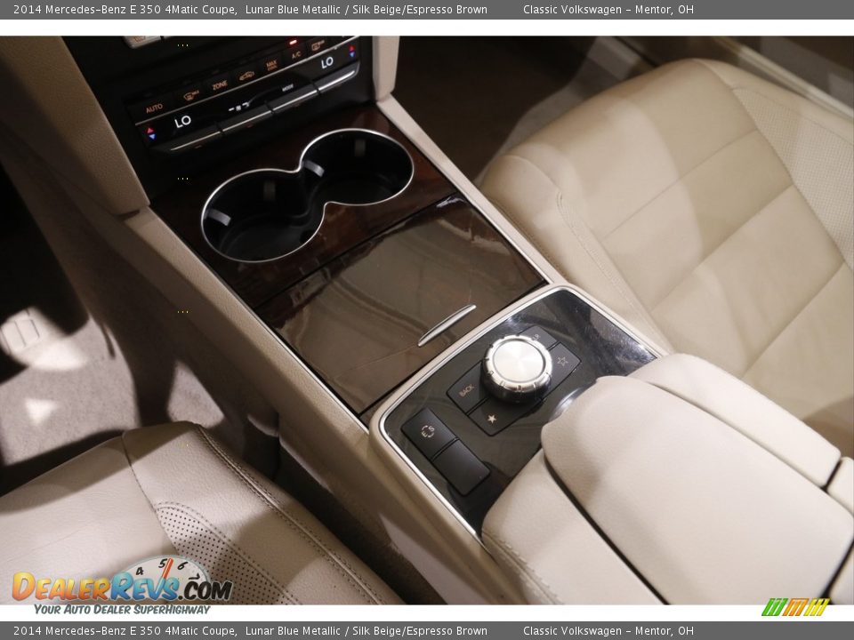 2014 Mercedes-Benz E 350 4Matic Coupe Lunar Blue Metallic / Silk Beige/Espresso Brown Photo #14