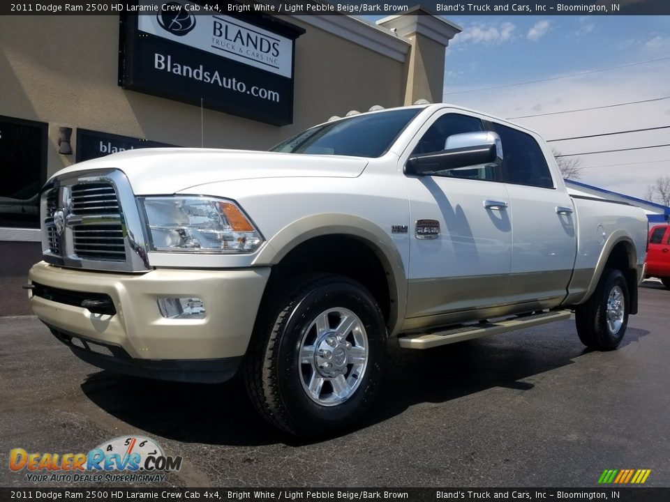 2011 Dodge Ram 2500 HD Laramie Crew Cab 4x4 Bright White / Light Pebble Beige/Bark Brown Photo #2