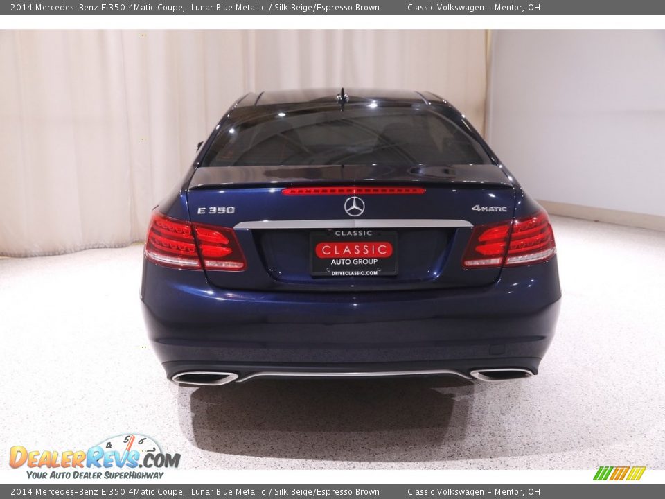 2014 Mercedes-Benz E 350 4Matic Coupe Lunar Blue Metallic / Silk Beige/Espresso Brown Photo #19