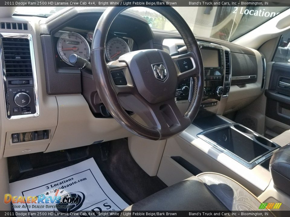 2011 Dodge Ram 2500 HD Laramie Crew Cab 4x4 Bright White / Light Pebble Beige/Bark Brown Photo #16