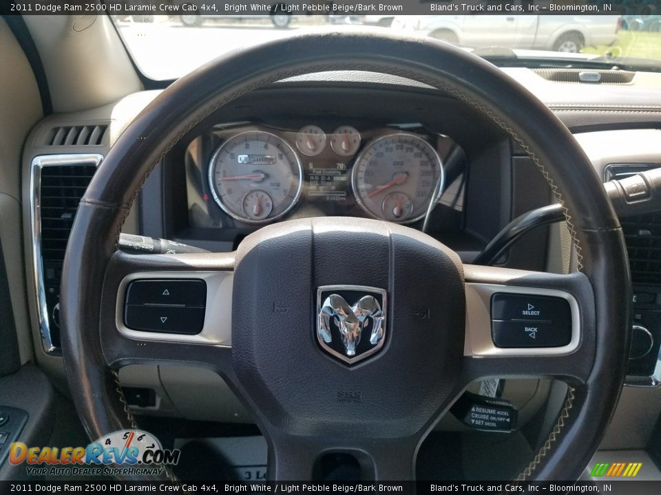 2011 Dodge Ram 2500 HD Laramie Crew Cab 4x4 Bright White / Light Pebble Beige/Bark Brown Photo #20