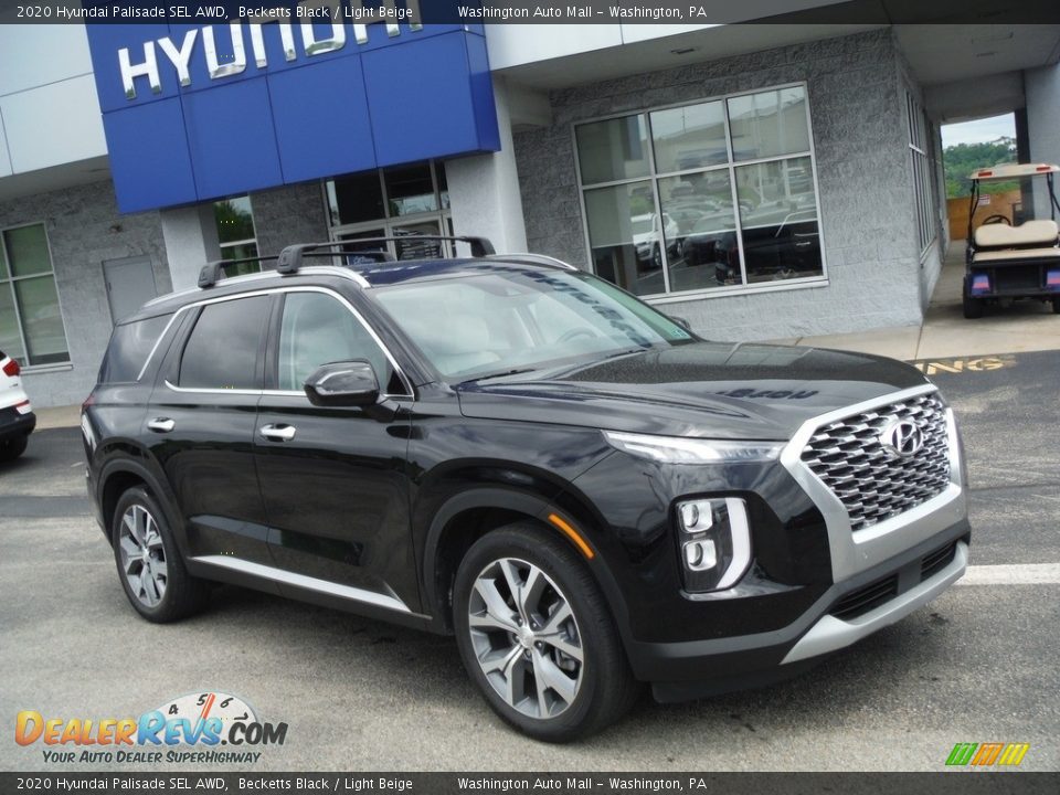 2020 Hyundai Palisade SEL AWD Becketts Black / Light Beige Photo #1